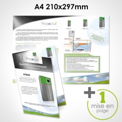 Plaquettes commerciales A4 (210 x 297 mm) Nombre d'exemplaires-100 Conception de visuel-Mise en page Nombre de pages-4 pages