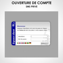 Ouverture de compte - SMS PRIVE