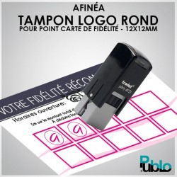 Tampon encreur 12x12mm - Point carte fidélité