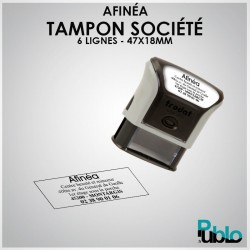 Tampon encreur 6 lignes 47x18mm