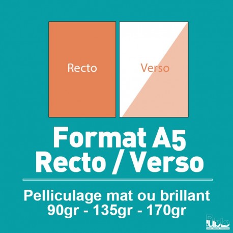 Flyers A5 Recto/Verso de 90 à 170 gr option pelliculage