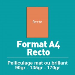 Flyers A4 Recto de 90 à 170 gr option pelliculage