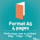 Flyers A5 4 pages de 90 à 170 gr option pelliculage