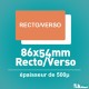 Carte PVC 500µ 86x54mm, Recto et Recto/Verso