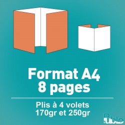 Dépliant A4 8 pages de 170gr et 250gr