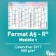 Calendrier A5 2017 400g/m² inscriptible Recto