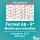 Calendrier A5 2017 400g/m² inscriptible Recto
