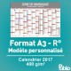 Calendrier A3 2017 400g/m² inscriptible Recto
