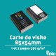 Carte de visite, 1 et 2 pages, option pelliculage