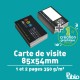 Carte de visite, 1 et 2 pages, option pelliculage