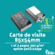 Carte de visite, 1 et 2 pages, option pelliculage