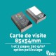 Carte de visite, 1 et 2 pages, option pelliculage
