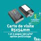 Carte de visite, 1 et 2 pages, option pelliculage