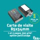 Carte de visite, 1 et 2 pages, option pelliculage