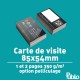 Carte de visite, 1 et 2 pages, option pelliculage