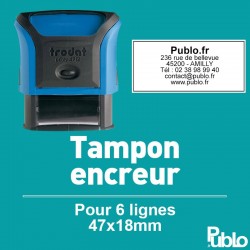 Tampon encreur 6 lignes 47x18mm