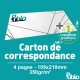 Carton de correspondance / d'invitation DL (210 x 105 mm)