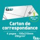 Carton de correspondance / d'invitation DL (210 x 105 mm)