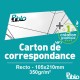 Carton de correspondance / d'invitation DL (210 x 105 mm)