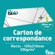 Carton de correspondance / d'invitation DL (210 x 105 mm)