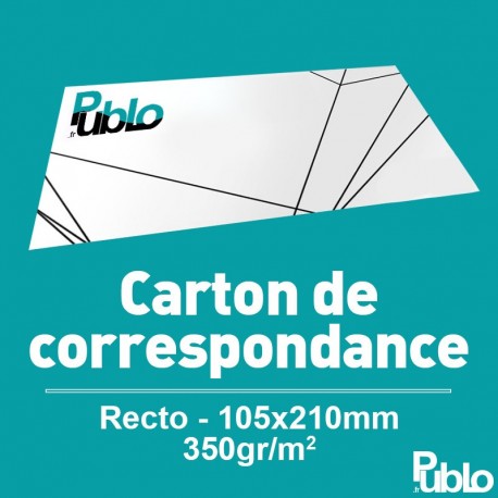 Carton de correspondance / d'invitation DL (210 x 105 mm)