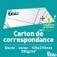 Carton de correspondance / d'invitation DL (210 x 105 mm)