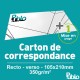 Carton de correspondance / d'invitation DL (210 x 105 mm)