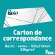 Carton de correspondance / d'invitation DL (210 x 105 mm)