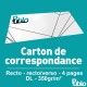 Carton de correspondance / d'invitation DL (210 x 105 mm)