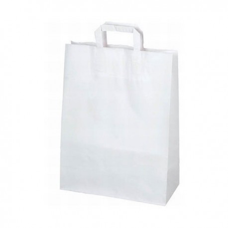 Sacs KRAFT - 220 + 100 x 290 mm (Blanc)