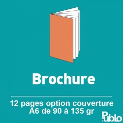 Brochure A6 12 pages de 90 à 135 gr option couverture