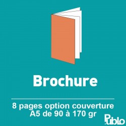 Brochure A5 8 pages de 90 à 170 gr option couverture