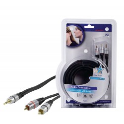 Câble Jack 3,5mm stéréo mâle et 2 RCA mâles