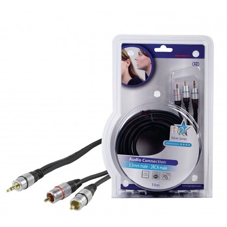Câble Jack 3,5mm stéréo mâle et 2 RCA mâles