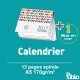 Calendrier 2017 Spirale A5 13 pages inscriptibles