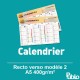 Calendrier A5 2017 400g/m² inscriptible Recto Verso