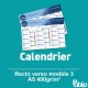 Calendrier A5 2017 400g/m² inscriptible Recto Verso