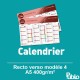 Calendrier A5 2017 400g/m² inscriptible Recto Verso