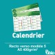 Calendrier A5 2017 400g/m² inscriptible Recto Verso