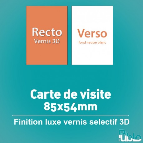 Carte de visite - Finition luxe vernis sélectif 3D