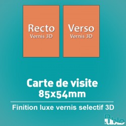 Carte de visite - Finition luxe vernis sélectif 3D