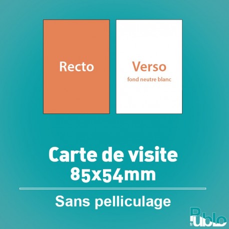 Carte de visite, 1 et 2 pages, option pelliculage