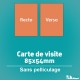 Carte de visite, 1, 2 et 4 pages, option pelliculage