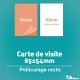 Carte de visite, 1, 2 et 4 pages, option pelliculage
