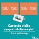 Carte de visite, 1, 2 et 4 pages, option pelliculage