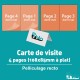 Carte de visite, 1, 2 et 4 pages, option pelliculage