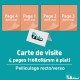 Carte de visite, 1, 2 et 4 pages, option pelliculage