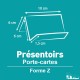 Présentoirs porte-cartes Forme J ou Z