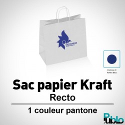 Sac papier kraft blanc lisse