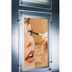 Porte affiche cristal suspendu